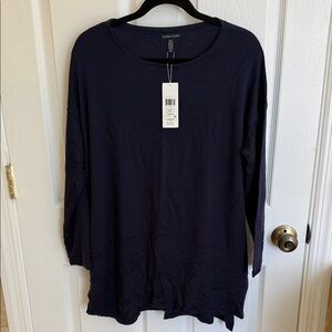 Eileen Fisher Midnight Long Sleeve Top
